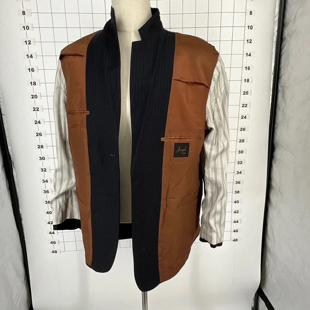 Jos. A. Bank Joseph Mens 46R Wool Suit Jacket‎ Navy Pinstripe 2 Button Blazer